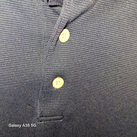 Cubavera Mens Navy Blue Short-Sleeve Polo Shirt XXL Casual/Workwear Cotton Blend - Picture 4 of 5